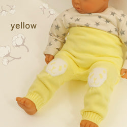 ami amie : パンダ膝当て付きベビーレギンス/990005)