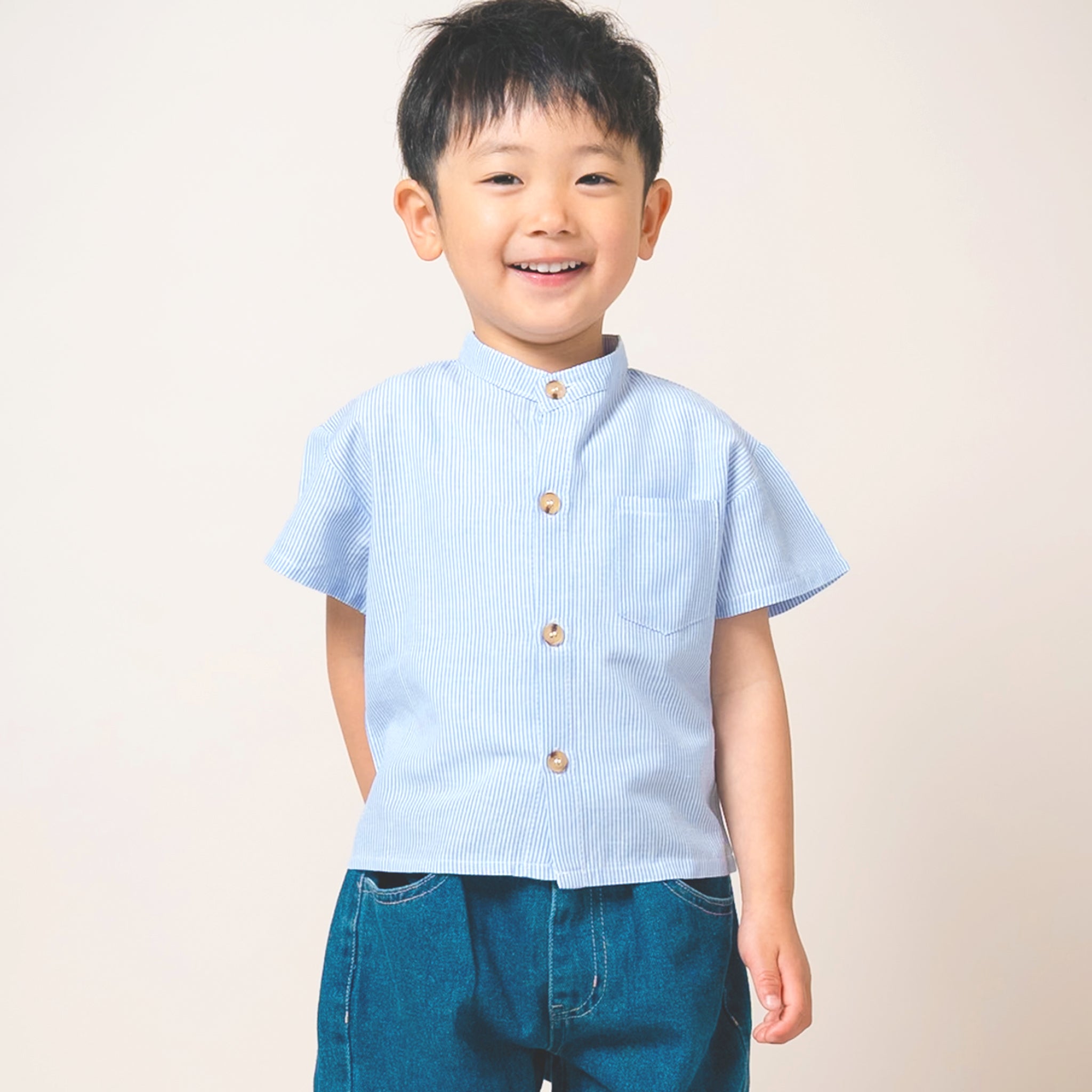 【New Arrival】ami amie : バンドカラーシャツ/990007