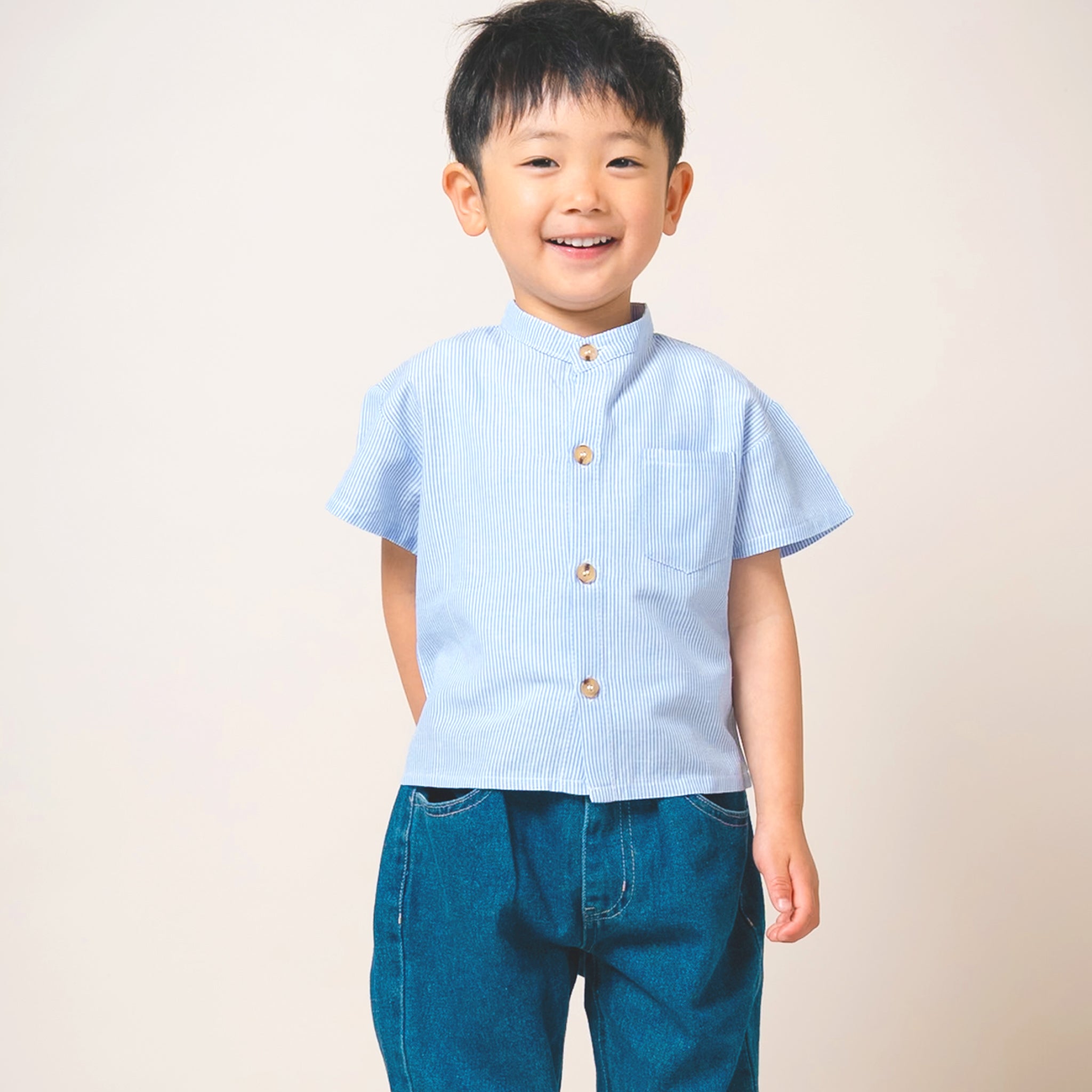 【New Arrival】ami amie : バンドカラーシャツ/990007