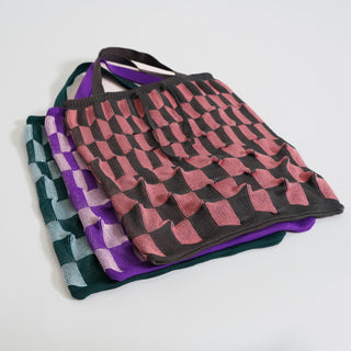 marusawa:D'eco Bag/和紙糸xリサイクルポリエステル　凸凹（デコボコ）ニットバッグ