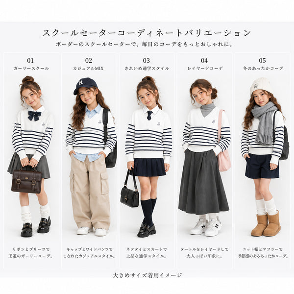 ami amie：スクールセーター/JGCF-2