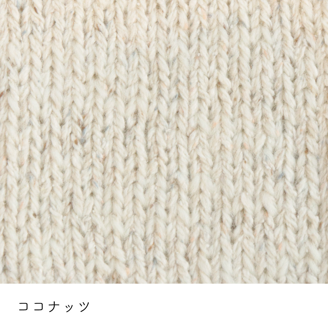 キャンディ ココナッツ 棒針編みの編み地