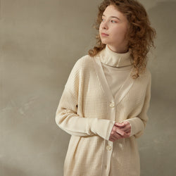 NETENE.：Puffy Knit Cardigan パフィーニットカーディガン