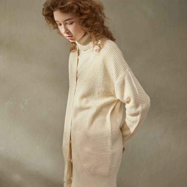 NETENE.：Puffy Knit Cardigan パフィーニットカーディガン