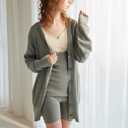 NETENE.：Puffy Knit Cardigan パフィーニットカーディガン