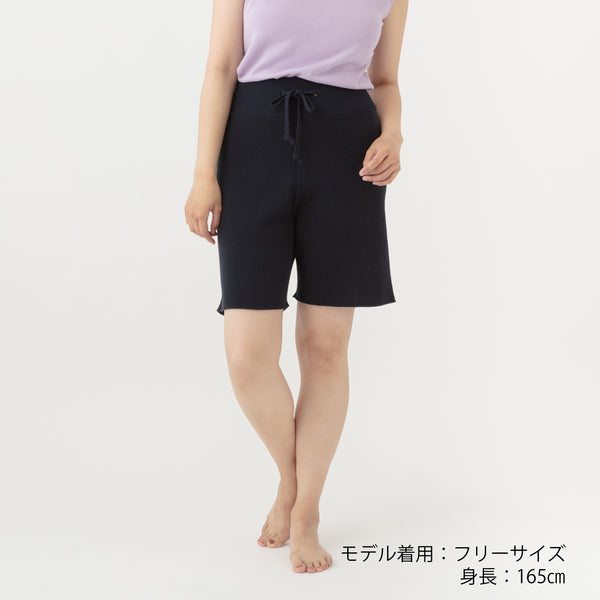 NETENE.：Boyfriend Short Pants リブニットショートパンツ