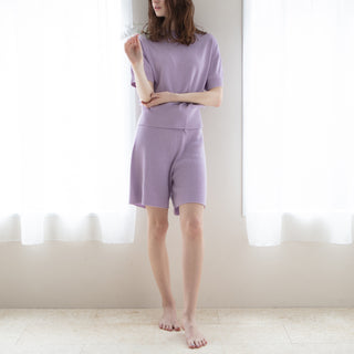 NETENE.：《SALE》Boyfriend Short Pants リブニットショートパンツ