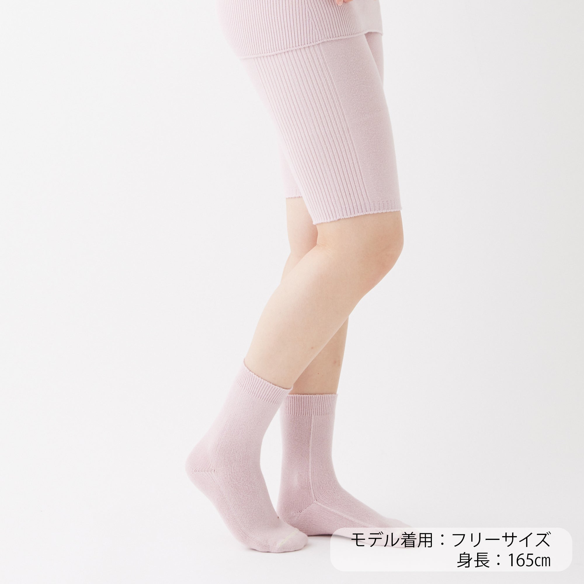 NETENE.：Double Knit Socksダブルニットソックス (PINK SALT)