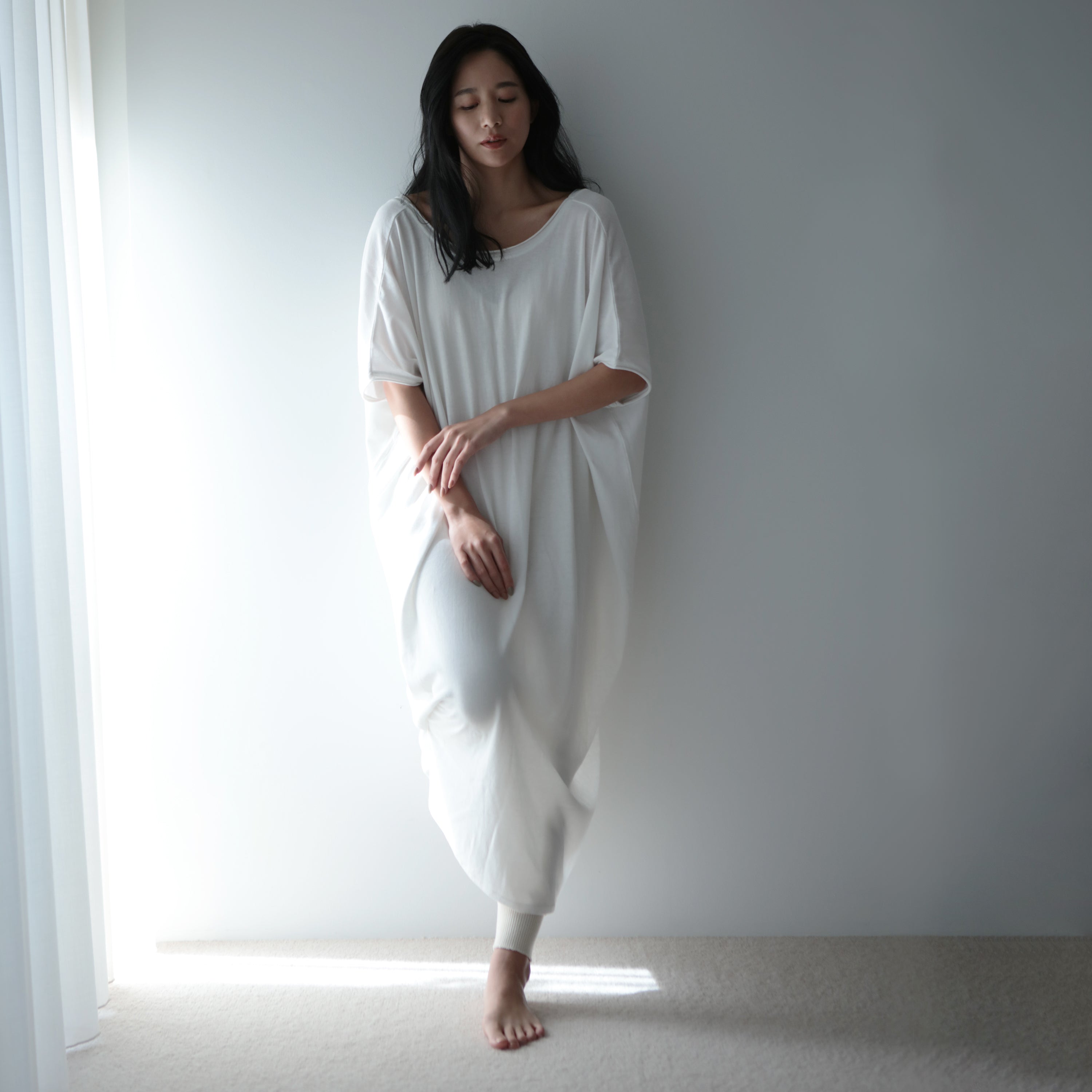 NETENE.：《SALE》Cozy Cotton Knit One Piece コージーコットンニットワンピース