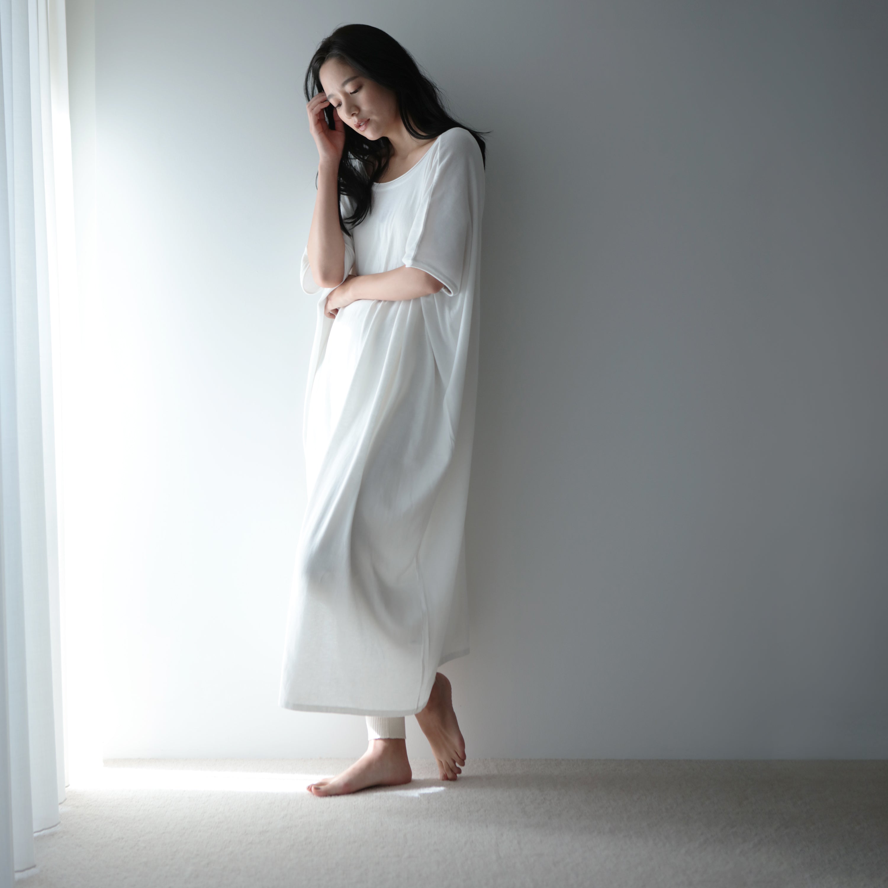 NETENE.：《SALE》Cozy Cotton Knit One Piece コージーコットンニットワンピース