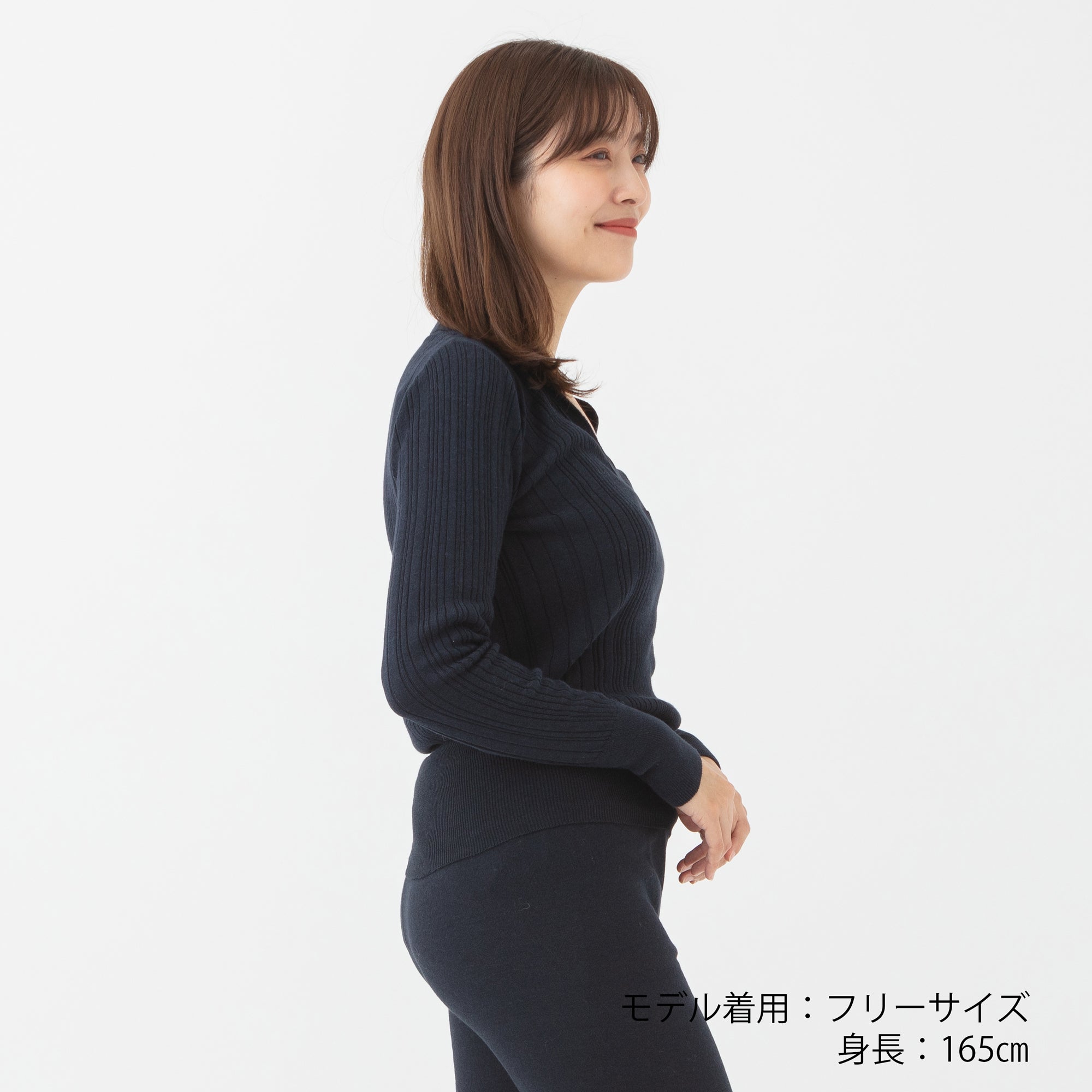 NETENE.：Fika Random Rib Knit Polo フィーカ ランダムリブニットポロ