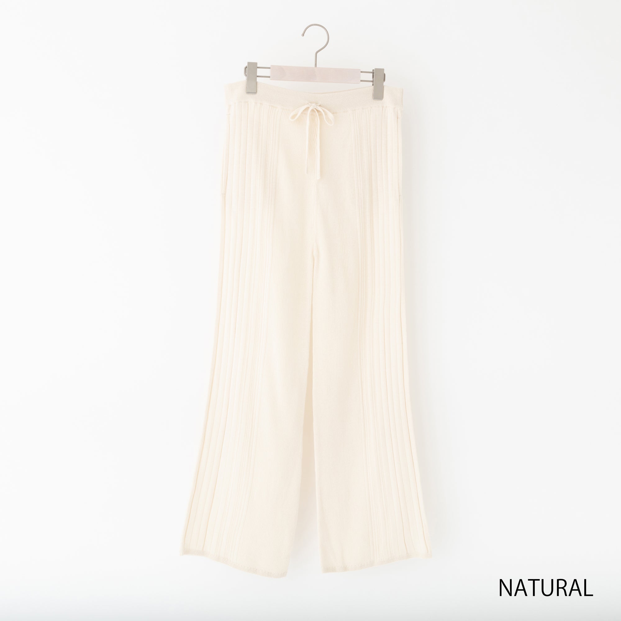 NETENE.：Fika Random Rib Knit pants フィーカ ランダムリブニットパンツ