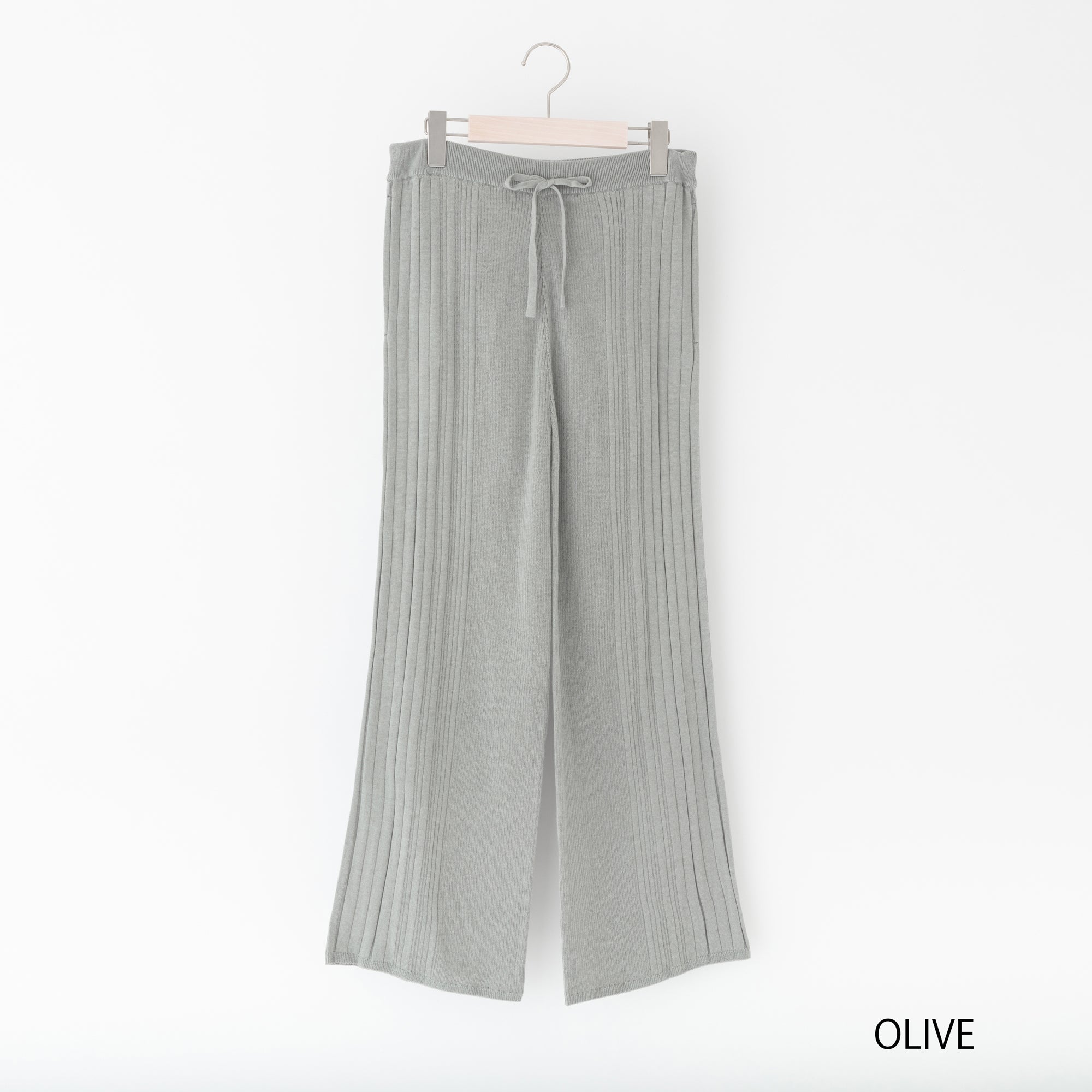 NETENE.：Fika Random Rib Knit pants フィーカ ランダムリブニットパンツ