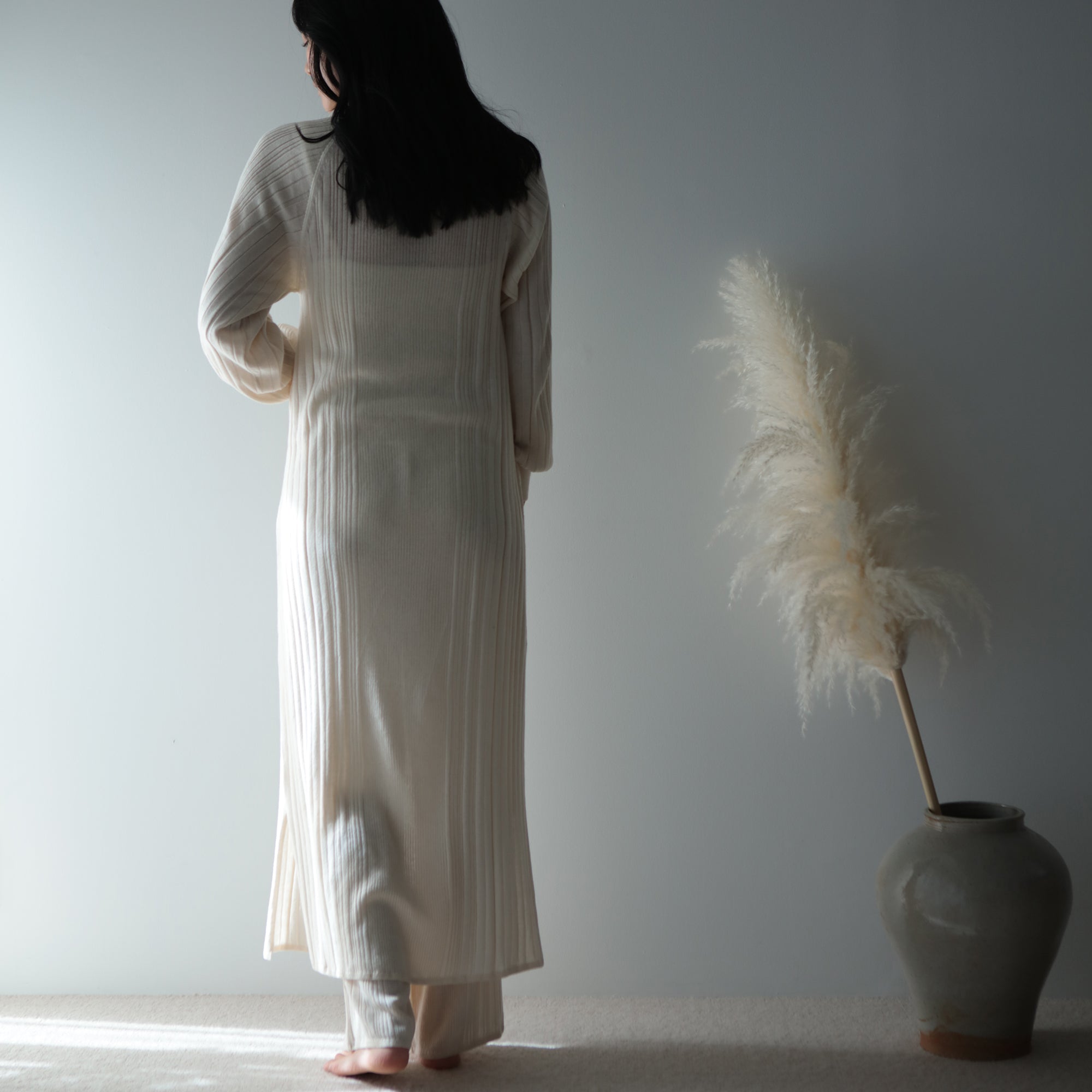 NETENE.：Fika Random Rib Knit Dress フィーカ ランダムリブニットワンピース