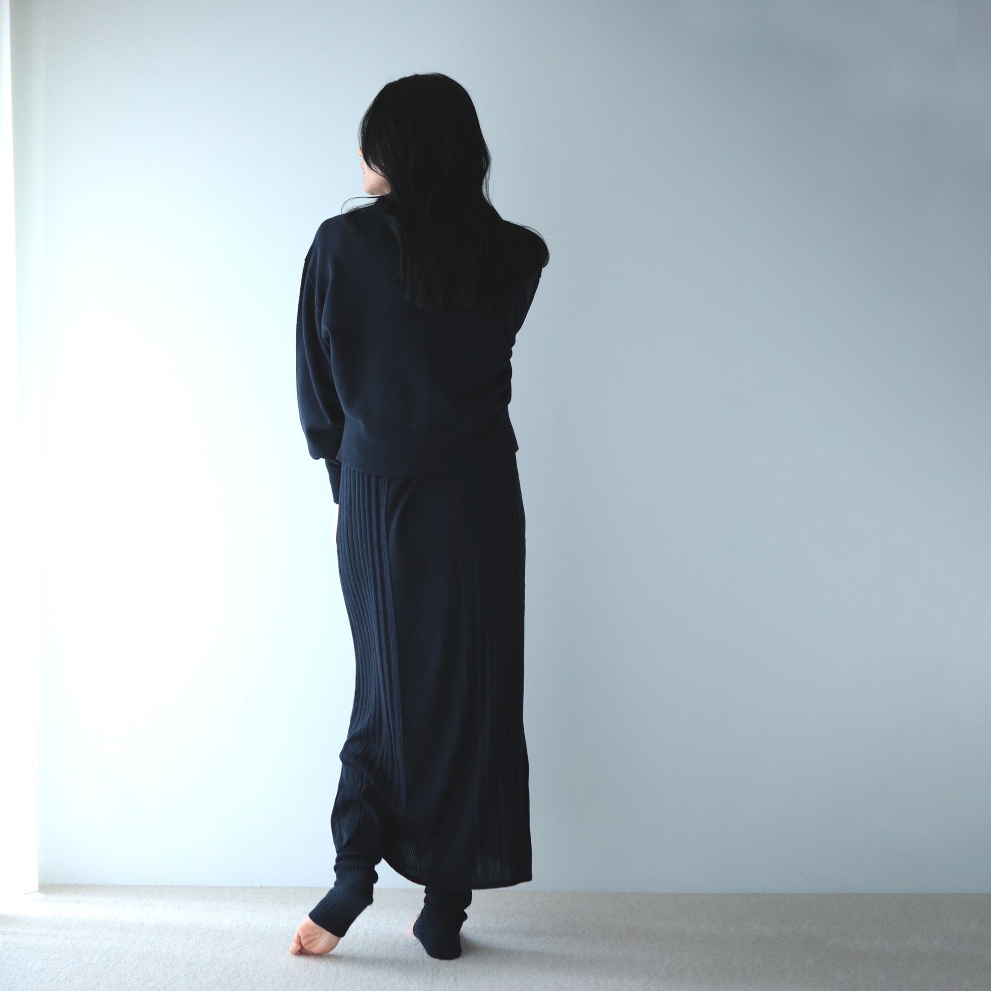 NETENE.：Fika Random Rib Knit Dress フィーカ ランダムリブニットワンピース