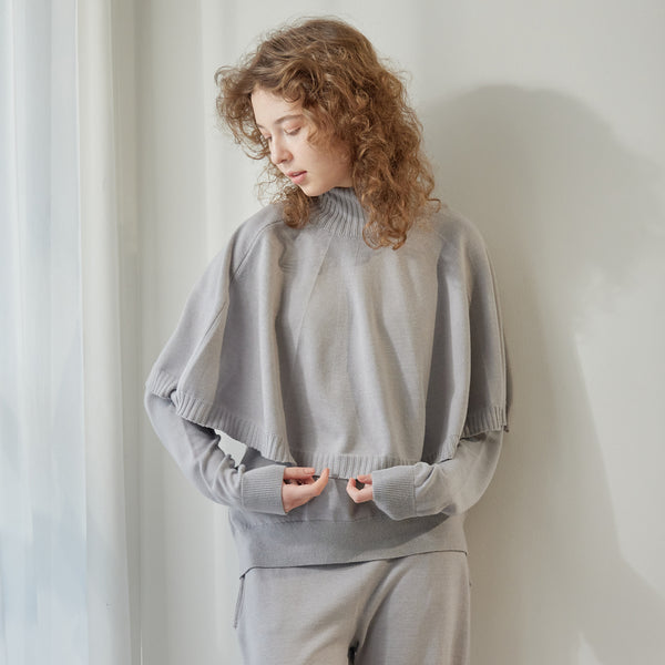 NETENE.：Comfy Knit Poncho コンフィニットポンチョ