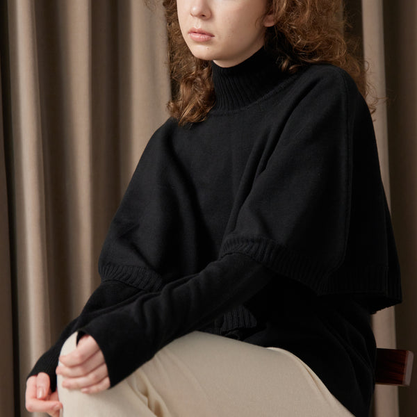 NETENE.：Comfy Knit Poncho コンフィニットポンチョ