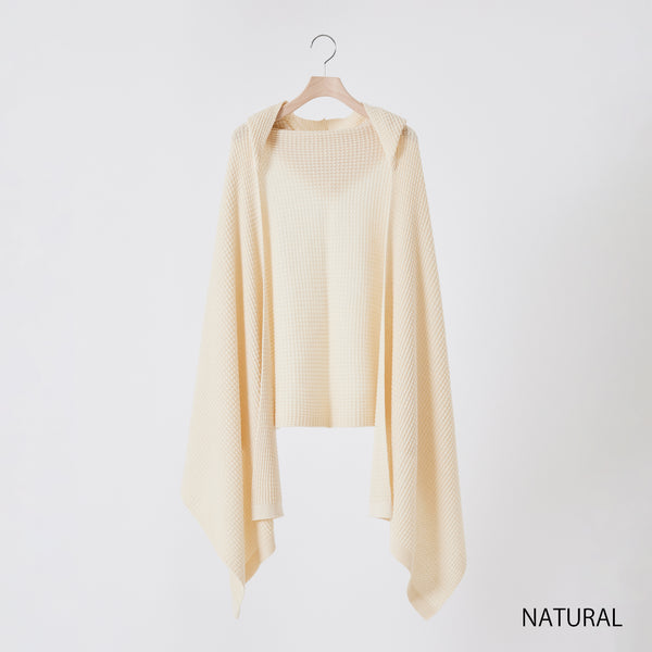 NETENE.：Puffy Knit Hoodie Stole  パフィーニットフードストール