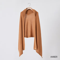 NETENE.：Puffy Knit Hoodie Stole  パフィーニットフードストール