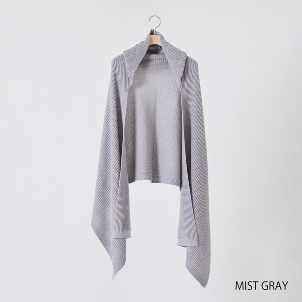 NETENE.：Puffy Knit Hoodie Stole  パフィーニットフードストール