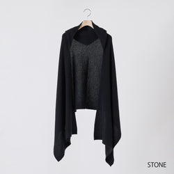 NETENE.：Puffy Knit Hoodie Stole  パフィーニットフードストール