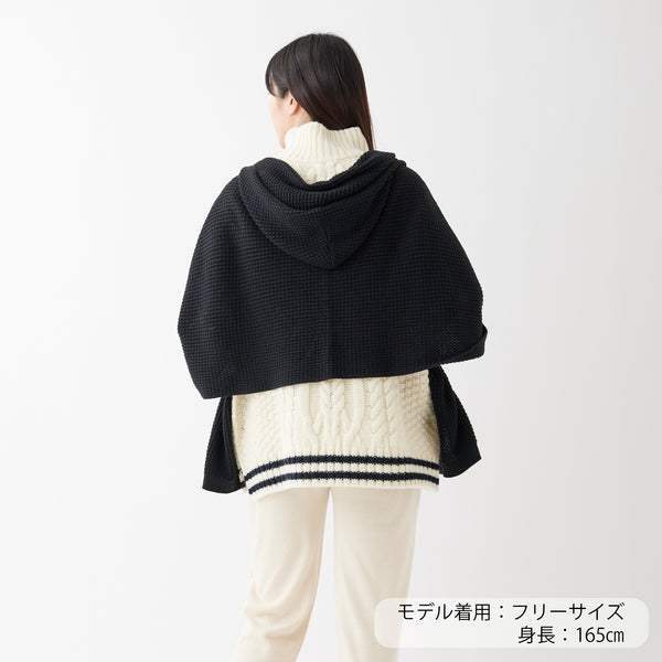 NETENE.：Puffy Knit Hoodie Stole  パフィーニットフードストール