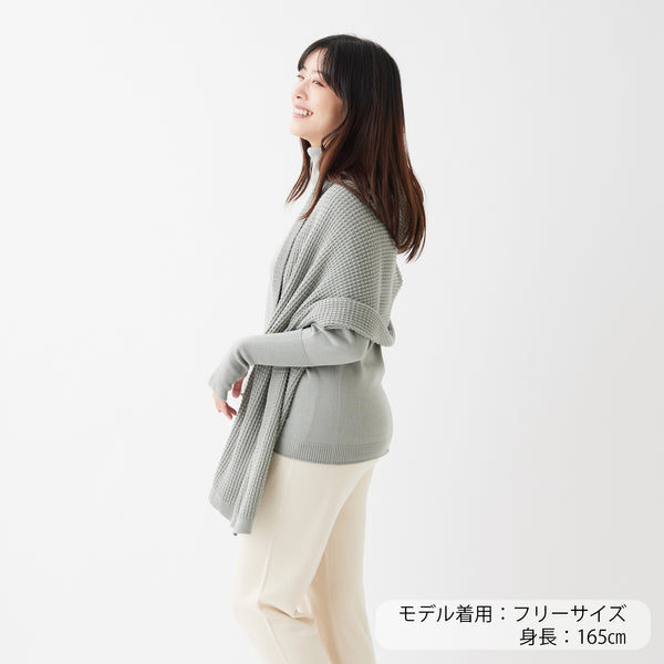 NETENE.：Puffy Knit Hoodie Stole  パフィーニットフードストール