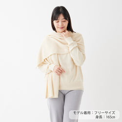 NETENE.：Puffy Knit Hoodie Stole  パフィーニットフードストール