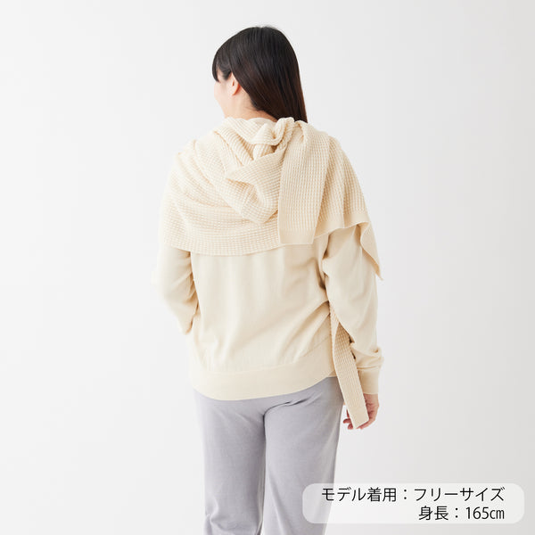 NETENE.：Puffy Knit Hoodie Stole  パフィーニットフードストール