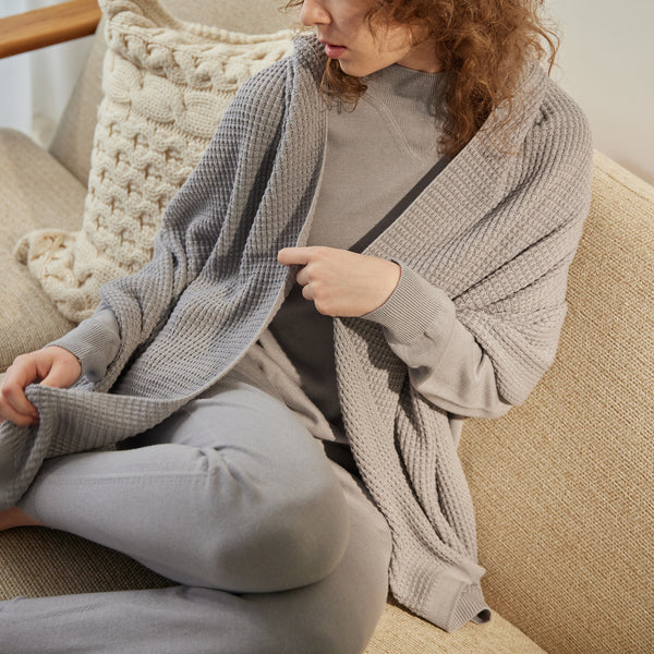 NETENE.：Puffy Knit Hoodie Stole  パフィーニットフードストール