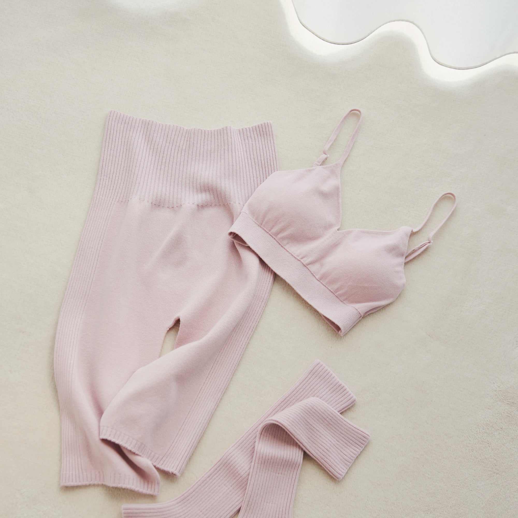 NETENE.：Long Warm Pantsロングウォームパンツ(PINK SALT)