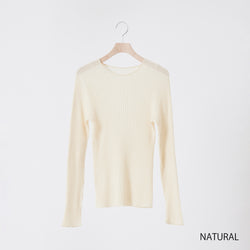 NETENE.：Comfy Knit Long Sleeve Crew Neck Pullover  コンフィニット長袖クルーネックプルオーバー