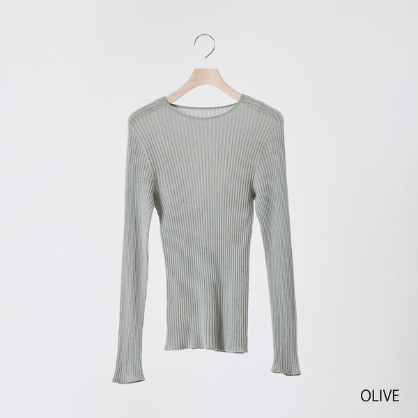 NETENE.：Comfy Knit Long Sleeve Crew Neck Pullover  コンフィニット長袖クルーネックプルオーバー