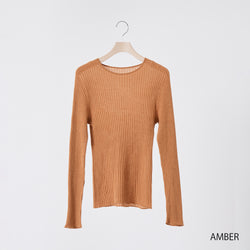 NETENE.：Comfy Knit Long Sleeve Crew Neck Pullover  コンフィニット長袖クルーネックプルオーバー