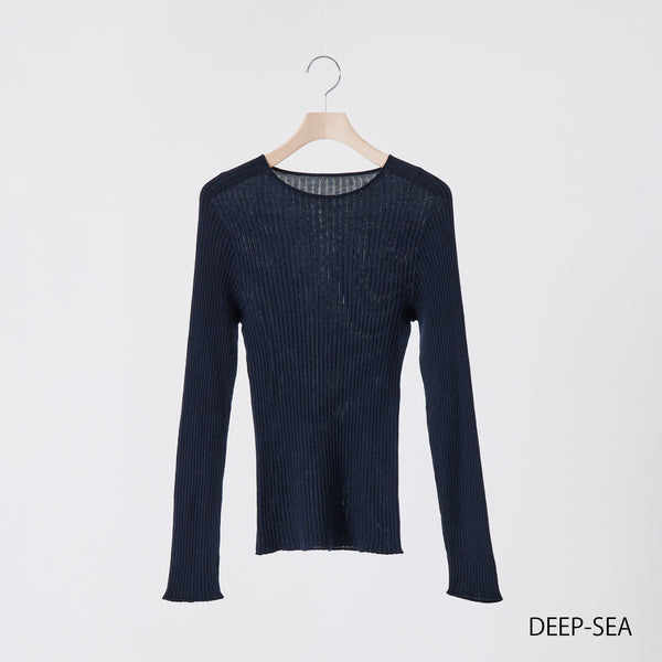 NETENE.：Comfy Knit Long Sleeve Crew Neck Pullover  コンフィニット長袖クルーネックプルオーバー