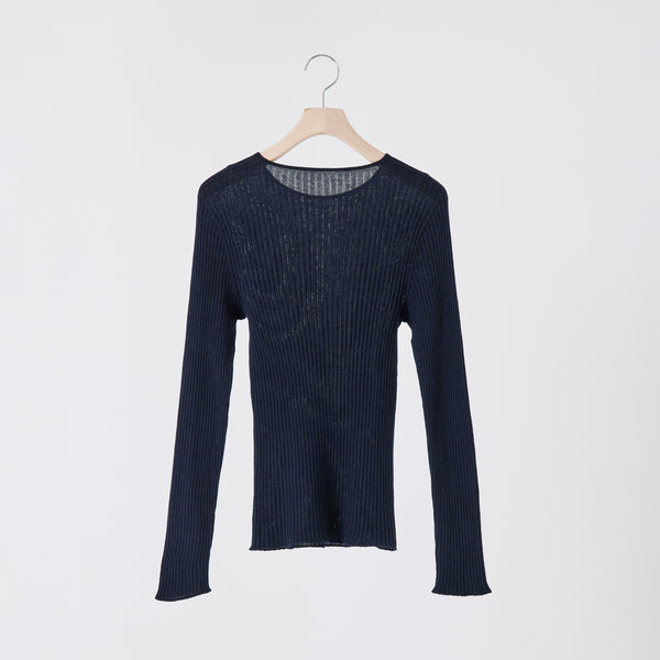 NETENE.：Comfy Knit Long Sleeve Crew Neck Pullover  コンフィニット長袖クルーネックプルオーバー