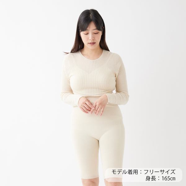 NETENE.：Comfy Knit Long Sleeve Crew Neck Pullover  コンフィニット長袖クルーネックプルオーバー