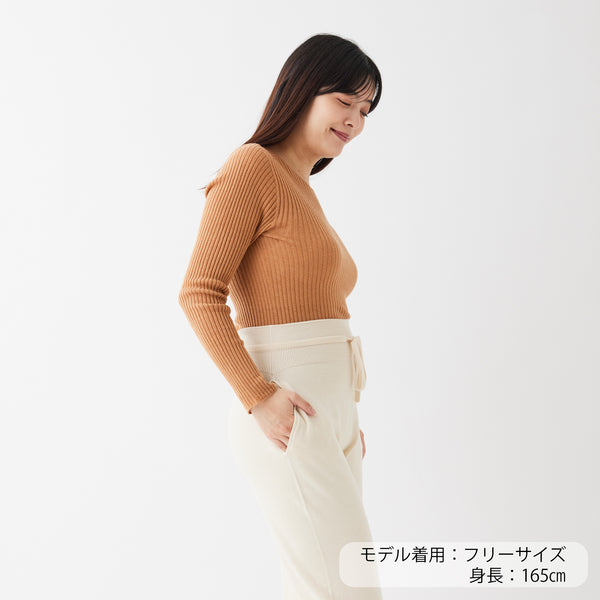 NETENE.：Comfy Knit Long Sleeve Crew Neck Pullover  コンフィニット長袖クルーネックプルオーバー