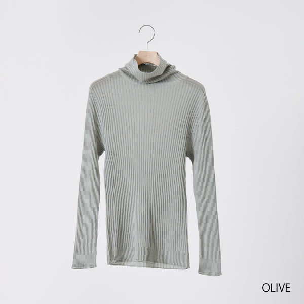 NETENE.：Comfy Knit Long Sleeve Turtleneck Pullover コンフィニット長袖タートルネックプルオーバー