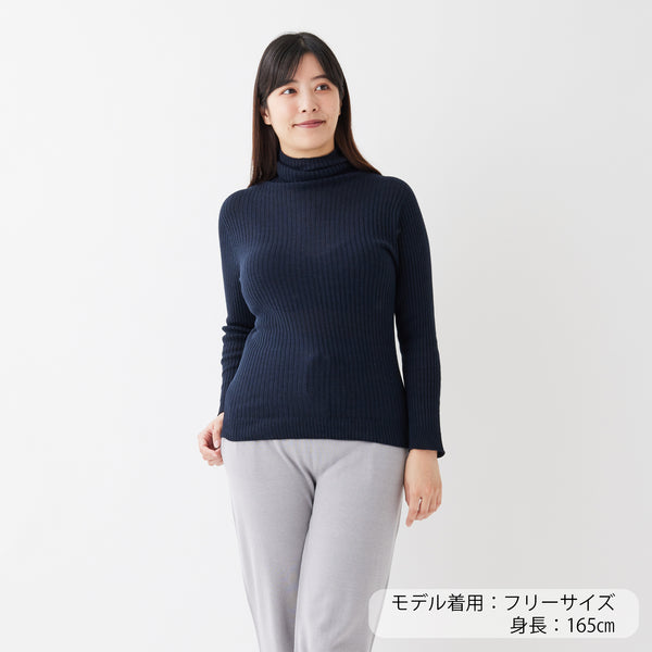 NETENE.：Comfy Knit Long Sleeve Turtleneck Pullover コンフィニット長袖タートルネックプルオーバー