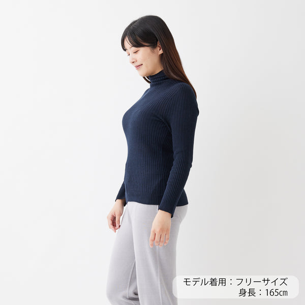 NETENE.：Comfy Knit Long Sleeve Turtleneck Pullover コンフィニット長袖タートルネックプルオーバー