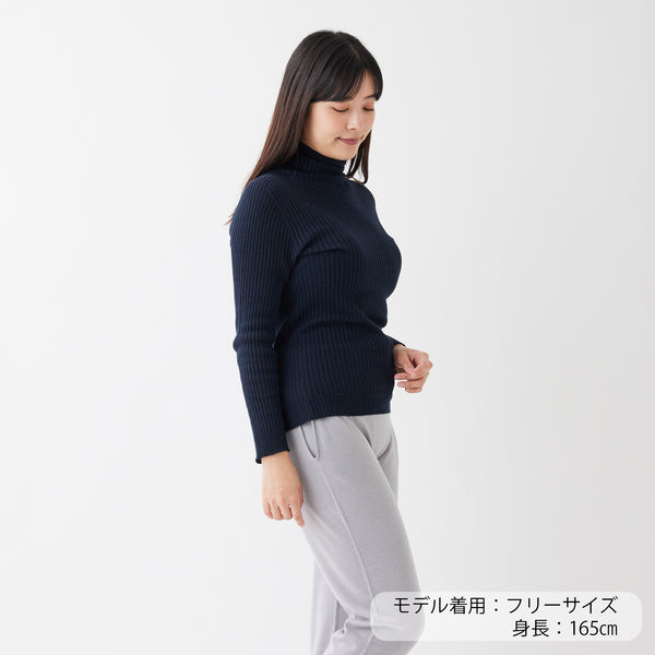 NETENE.：Comfy Knit Long Sleeve Turtleneck Pullover コンフィニット長袖タートルネックプルオーバー