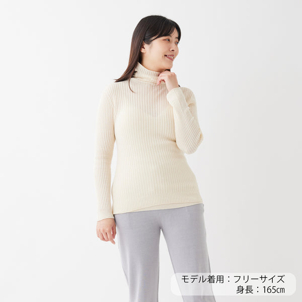 NETENE.：Comfy Knit Long Sleeve Turtleneck Pullover コンフィニット長袖タートルネックプルオーバー