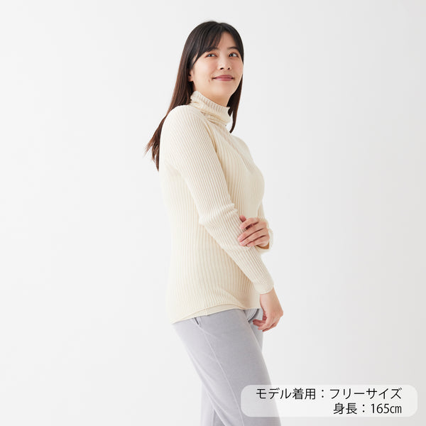 NETENE.：Comfy Knit Long Sleeve Turtleneck Pullover コンフィニット長袖タートルネックプルオーバー