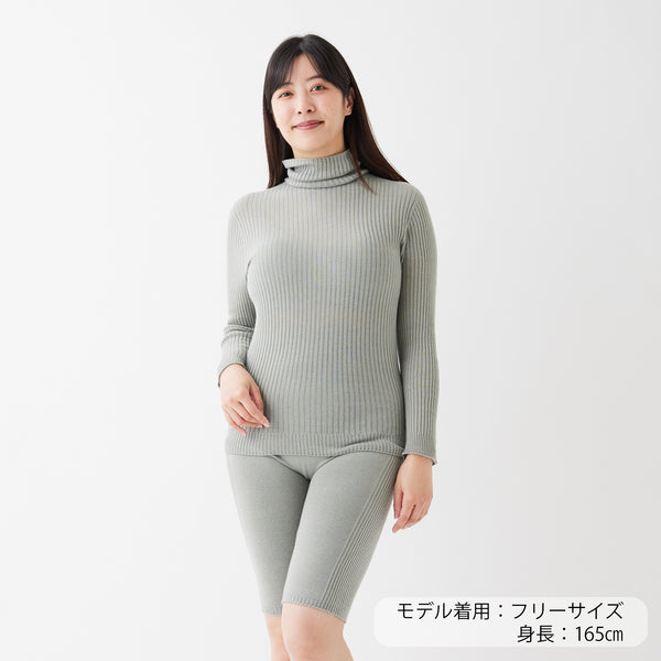 NETENE.：Comfy Knit Long Sleeve Turtleneck Pullover コンフィニット長袖タートルネックプルオーバー