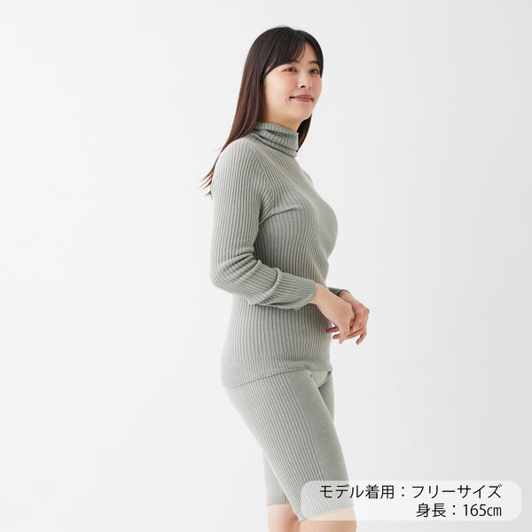 NETENE.：Comfy Knit Long Sleeve Turtleneck Pullover コンフィニット長袖タートルネックプルオーバー