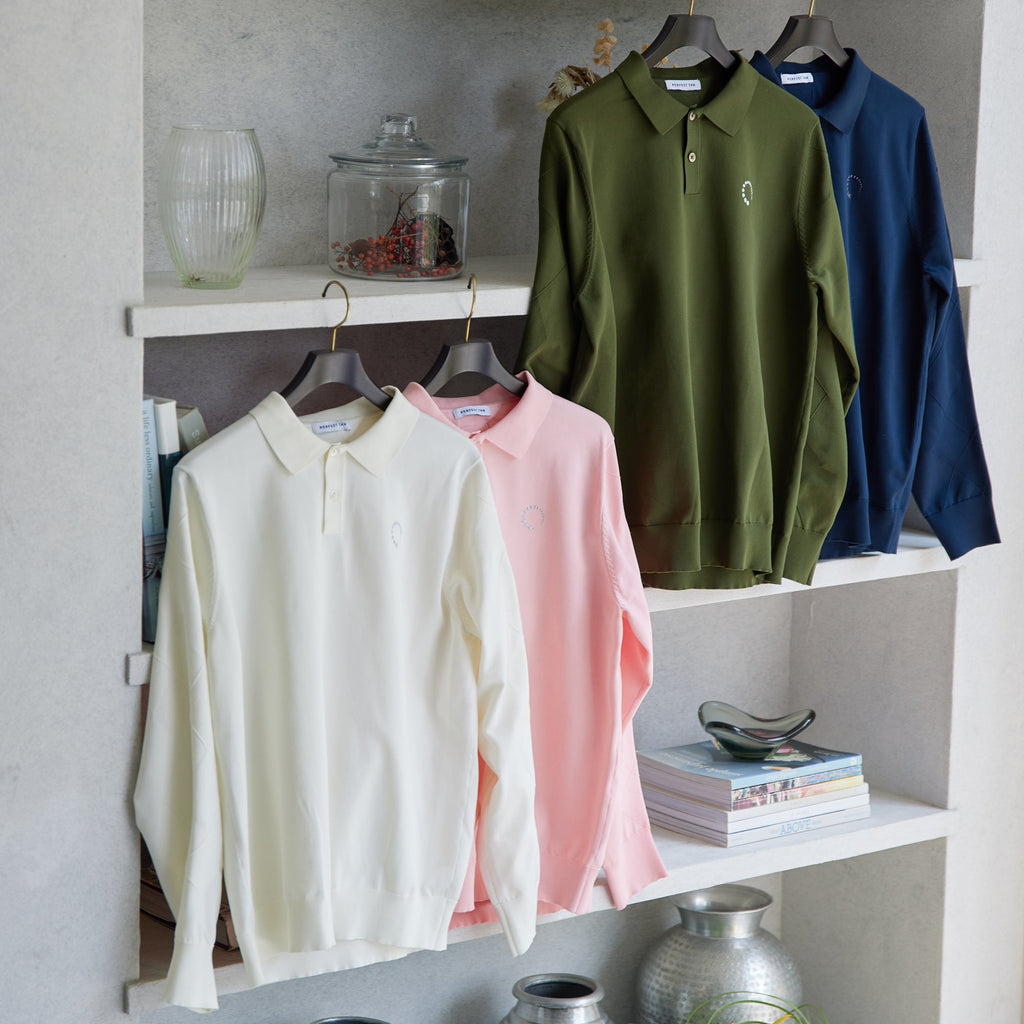 PERFECT TAN｜《SALE》ロングスリーブアーガイルポロシャツ〈MENS〉