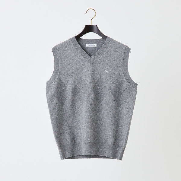 PERFECT TAN｜《SALE》コットンカシミヤアーガイルベスト〈MENS〉