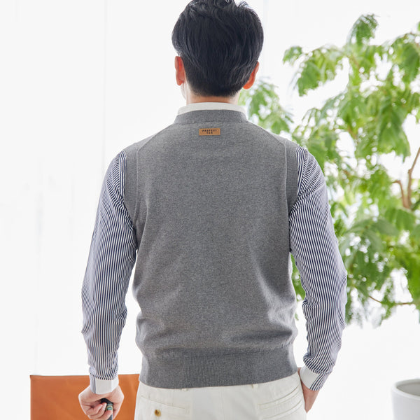 PERFECT TAN｜《SALE》コットンカシミヤアーガイルベスト〈MENS〉