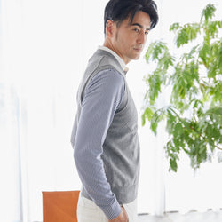 PERFECT TAN｜《SALE》コットンカシミヤアーガイルベスト〈MENS〉